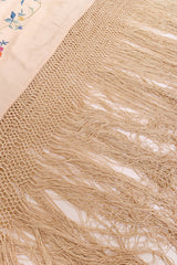 Vintage Fringe Floral Piano Shawl fringe detailing @ Recess LA