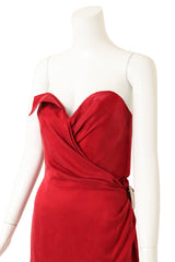 Vintage Thierry Mugler Corset Wrap Buckle Dress on mannequin close @ Recess LA