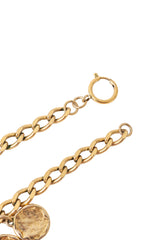 hammered charm necklace by Yves Saint Laurent clasp @ Recess LA