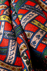 floral print silk scarf by Fendi close @ Recess LA