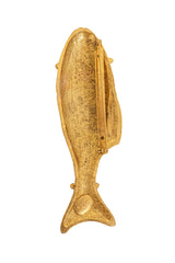 Vintage Sonia Rykiel Pearl Fish Brooch back @ Recess LA