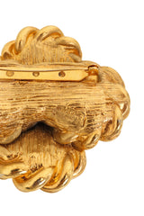 Vintage Jacky de G Pearl Rope Cross Brooch signature @ Recess LA