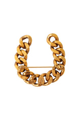 Horseshoe chain brooch by Premier Etage back @ Recess LA
