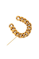 Horseshoe chain brooch by Premier Etage back open @ Recess LA