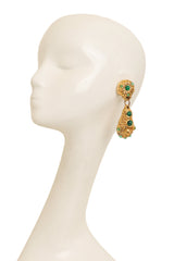 Vintage Jacky de G Organic Teardrop Cabochon Earrings on mannequin @ Recess LA