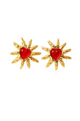 Heart Sunburst Earrings