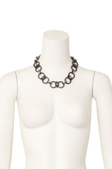 Crystal O-link necklace on mannequin @ Recess LA