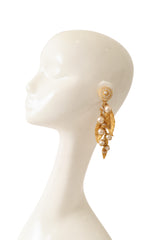 Leaf drop earrings on mannequin @ Recess LA