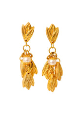 Leaf drop earrings @ Recess LA