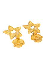 Vintage Matiere Premiere Hammered Star Drop Earrings backs open @ Recess LA