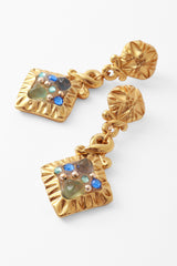 stone drop earrings by Jacky de G stones close @ Recess LA