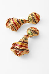 Striped Conch Drop Earrings