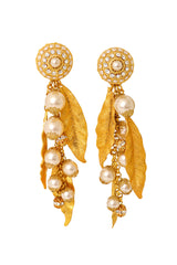 Leaf drop earrings @ Recess LA