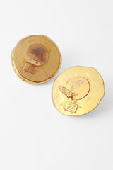 shell button earrings by Jacky De G cartouche @ Recess LA