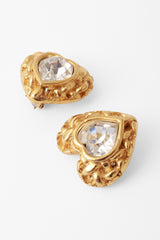 heart button earrings by Jacky De G close @ Recess LA