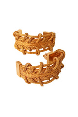 woven hoop earrings by Premier Etage close @ Recess LA