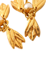 Leaf drop earrings tarnish @ Recess LA