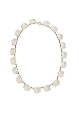 Vintage Sterling Crystal Crescent Necklace @ Recess LA