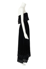 velvet evening dress by Oscar de la Renta on mannequin side @ Recess LA