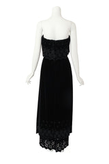 velvet evening dress by Oscar de la Renta on mannequin back @ Recess LA
