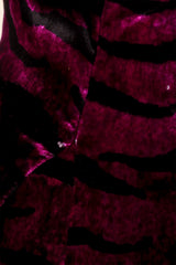 Velvet Tiger Stripe Pencil Skirt