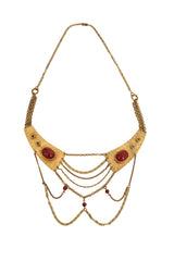 Unsigned Vintage Eclectic Draped Cabochon Necklace @ Recess LA