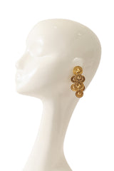 Rooster coin drop earrings on mannequin @ Recess LA