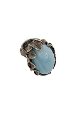 Vintage Oversize Cabochon Leaf Ring @ Recess LA