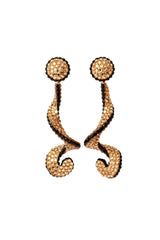 Spiral rhinestone earrings by Richard Kerr @ Recess LA
