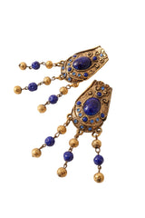 Cabochon drop earrings by Guy Laroche flat lay up close @ Recess LA