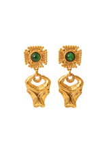 Horned bull drop earrings by Hanna Bernhard Paris @ Recess LA