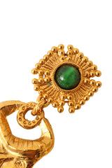 Horned bull drop earrings by Hanna Bernhard Paris jewel up close @ Recess LA