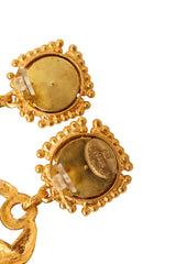 Horned bull drop earrings by Hanna Bernhard Paris backside clips up close and signature @ Recess LA