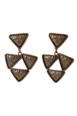 Triangle drop earrings by Premier Etage Paris @ Recess LA