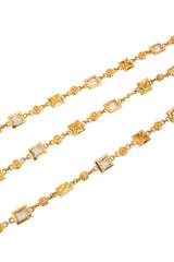 Vintage St. John Faceted Geometric Sautoir Necklace closeup detailing @ Recess LA