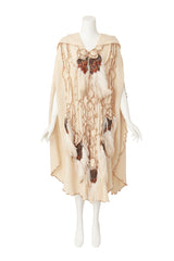 Knit Feather Cape