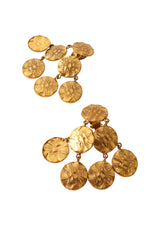 Disc cluster drop earrings flat lay up close @ Recess LA