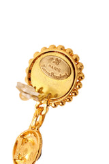 Celtic cross drop earrings by Hannah Bernhard signature up close @ Recess LA