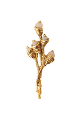 Golden branch beaded brooch by Jacques Toledo @ Recess LA