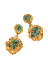 Vintage La Rose Pourpre Paris organic floral earrings close @ Recess LA