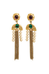 Vintage Trifari Fringe Etruscan Earrings @ Recess LA