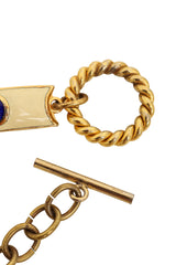 Vintage Gucci Enamel Chain Belt signature @ Recess LA