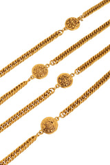 Vintage Chanel Zodiac Coin Station Necklace closeup @ Recess LA