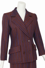 Herringbone Jacket & Skirt Suit Set by Givenchy on mannequin close @ Recess LA