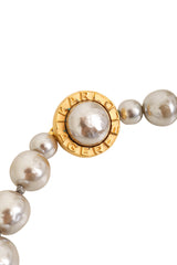 Pearl Logo Clasp Necklace by Karl Lagerfeld clasp close @ Recess LA