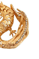rhinestone dragon brooch tail close @ Recess LA