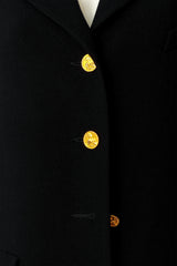 wool blazer by Chanel on mannequin buttons close @ Recess LA