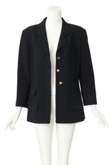 wool blazer by Chanel on mannequin close open @ Recess LA