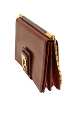 Vintage Pierre Cardin Chain Leather Envelope Clutch II side @ Recess LA