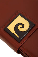 Vintage Pierre Cardin Chain Leather Envelope Clutch II logo plate @ Recess LA